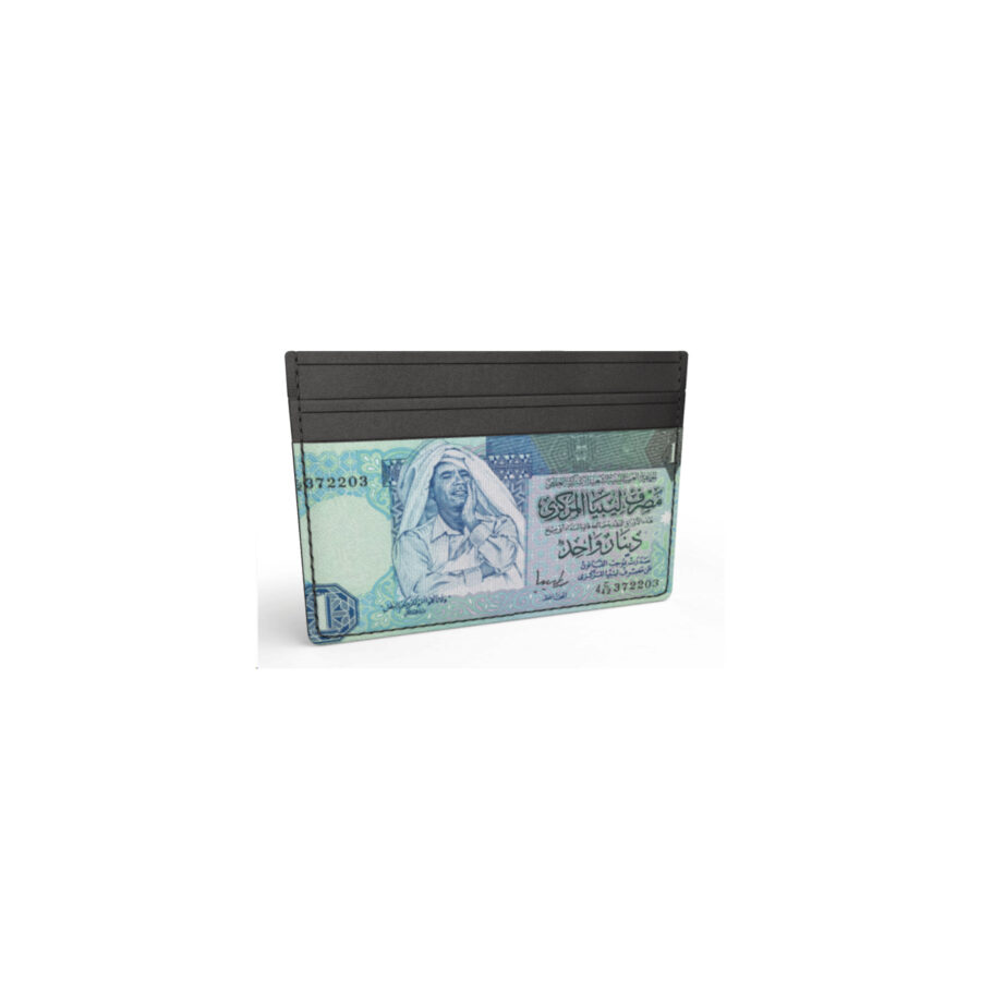 1 Libyan Dinar (1993) Leather Card Holder