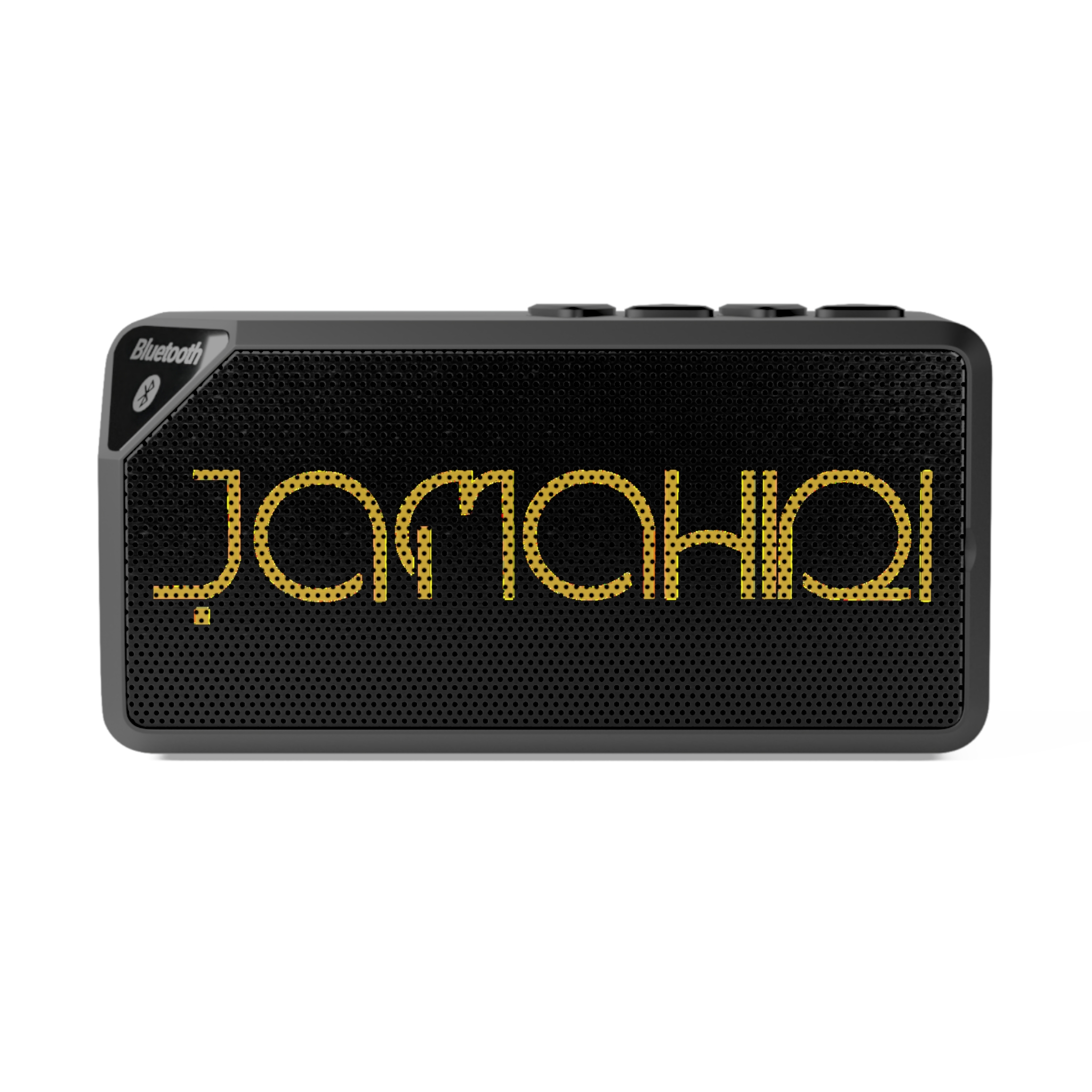Jamahiri Bluetooth Speaker — Retro Gold 'JABBAHO!' Mesh Grill