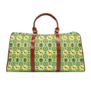 Classic Tent Waterproof Travel Bag - Tropical Palm & Compass Pattern Duffle