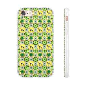 Classic Tent Tropical Camel Phone Case — Palm Tree & Geometric Pattern Slim Flexi Case