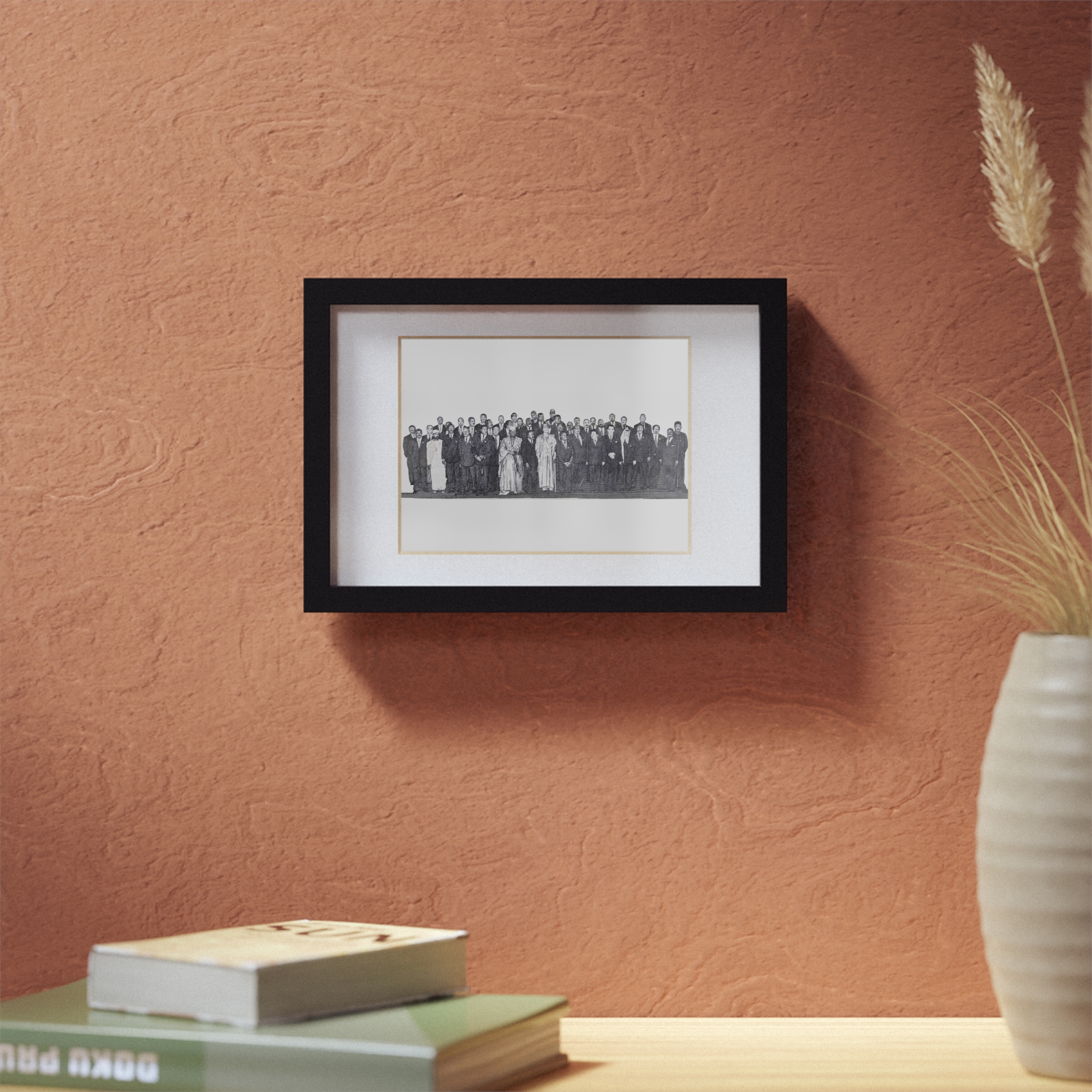 African Union Cutout (B&W) | Framed Posters, Black - Imagen 7