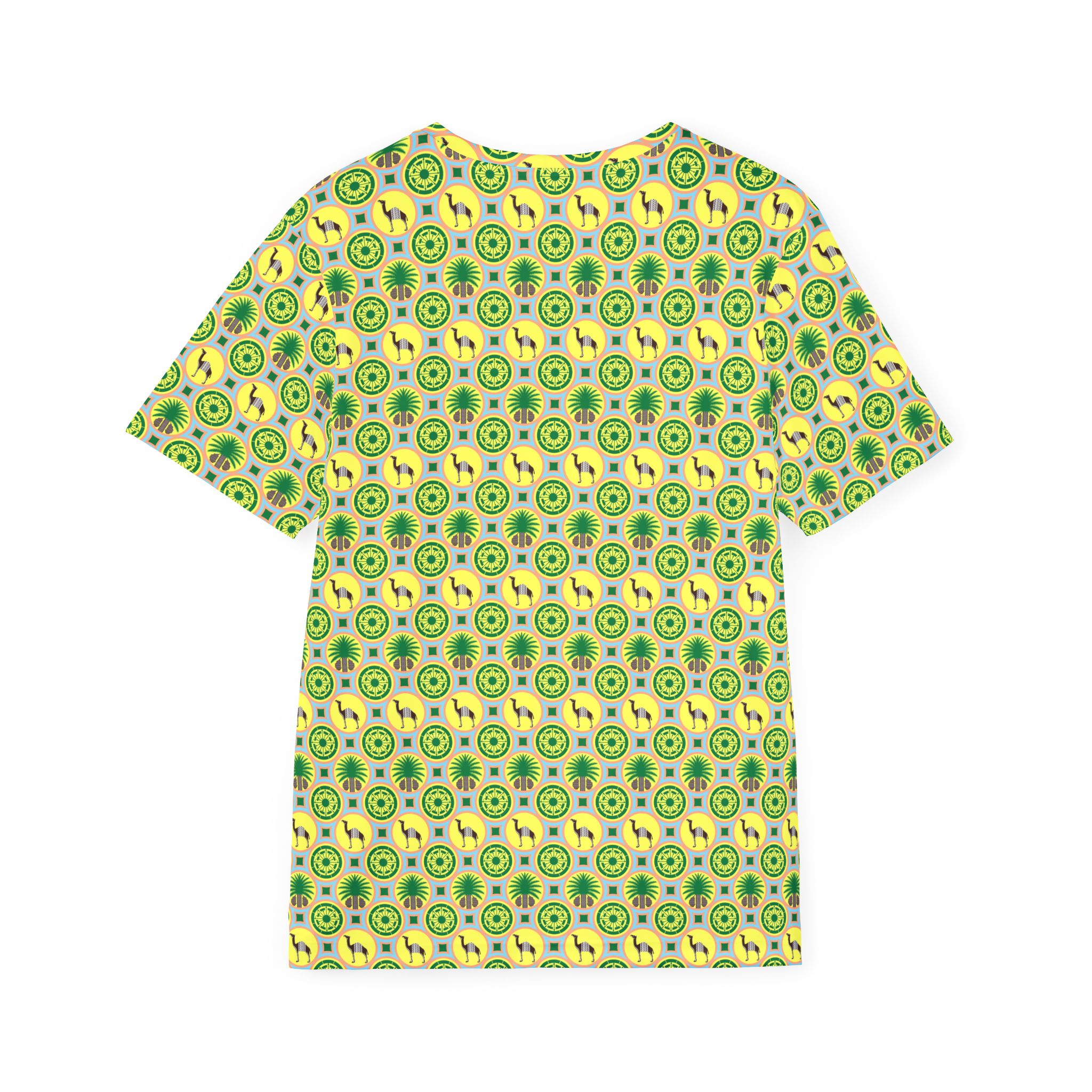 Classic Tent Men's All-Over Print Sports Jersey — Green & Yellow Emblem Pattern - Image 3
