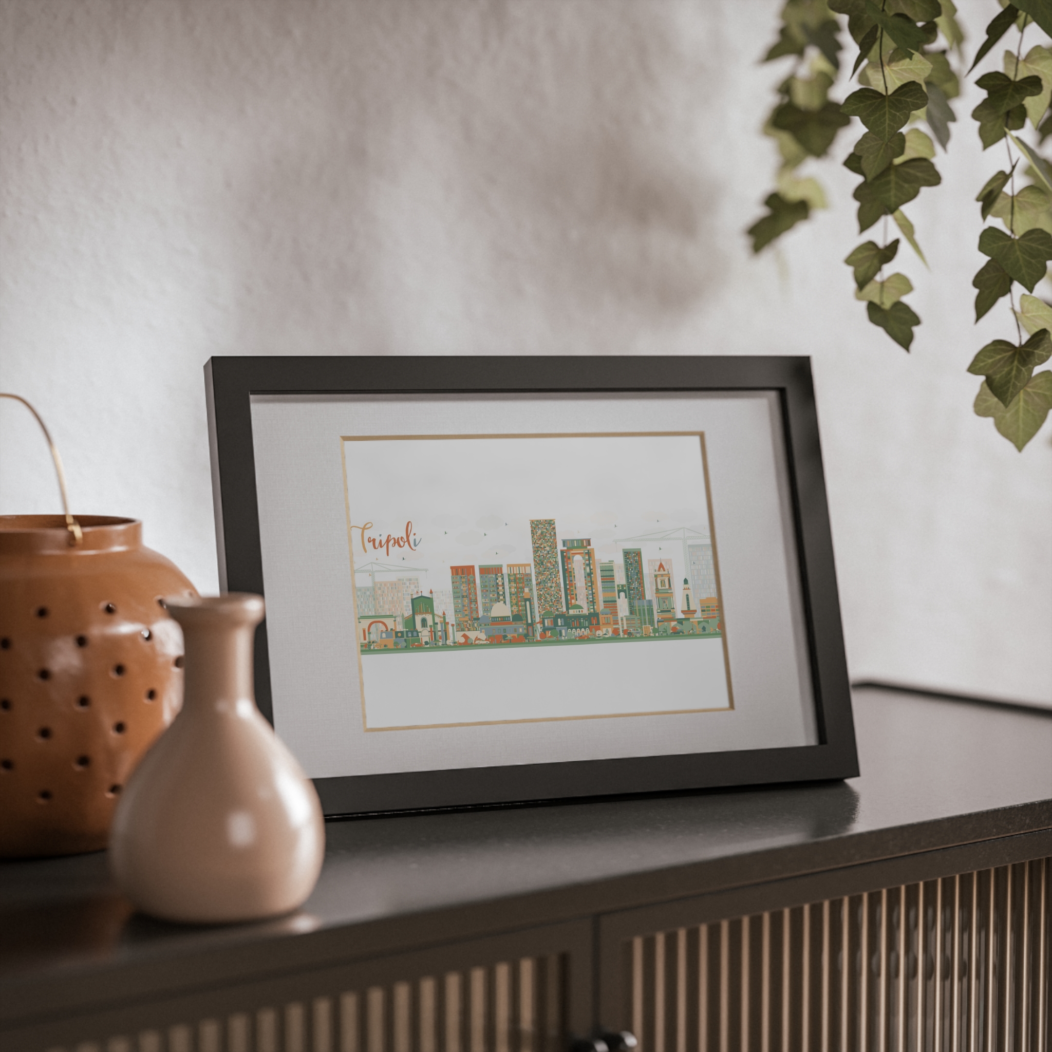 Tripoli Skyline | Framed Posters, Black - Imagen 8