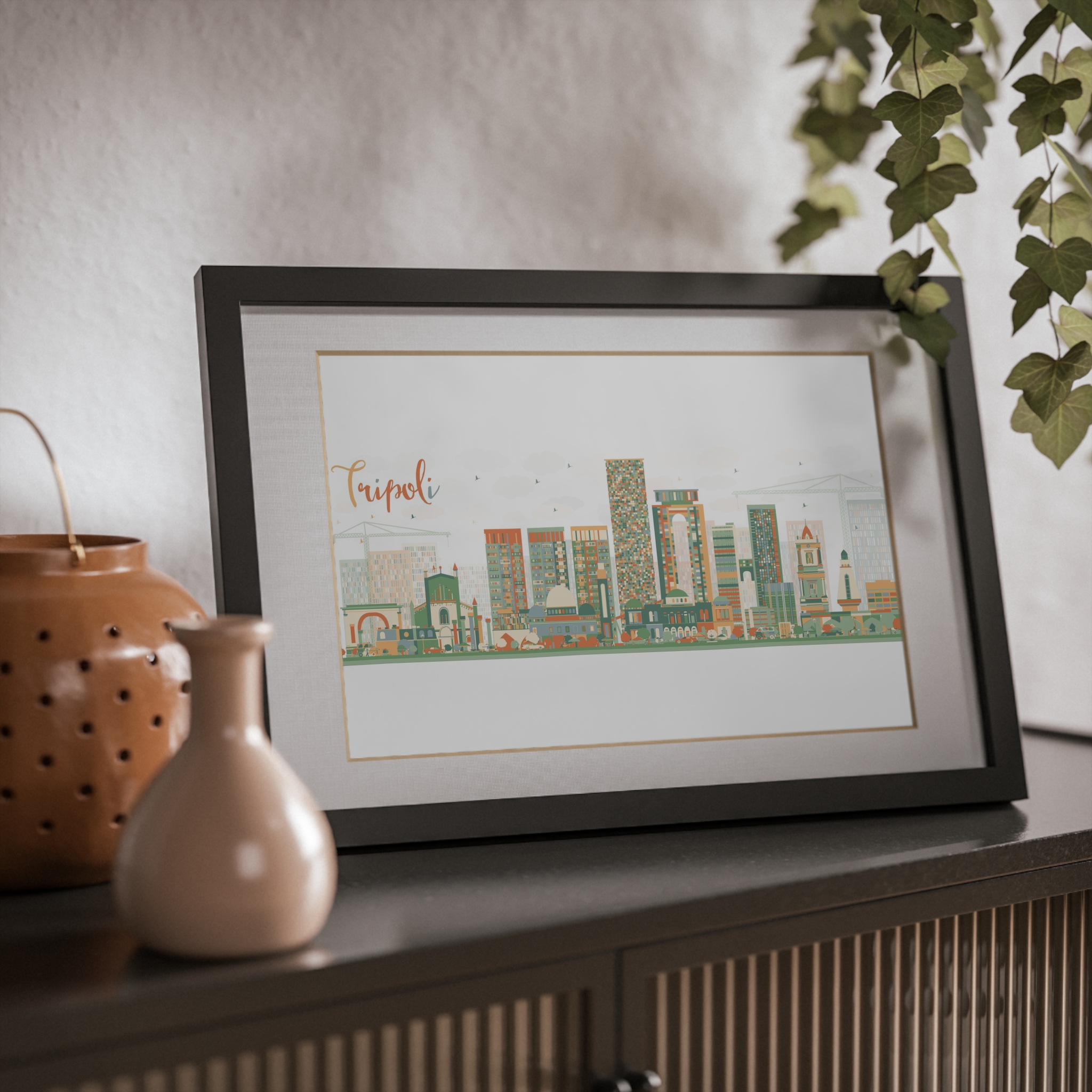 Tripoli Skyline | Framed Posters, Black - Imagen 16