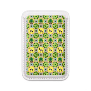 Classic TentTropic Camel Magsafe Vegan Wallet — Slim Card Holder with Palm & Camel Pattern