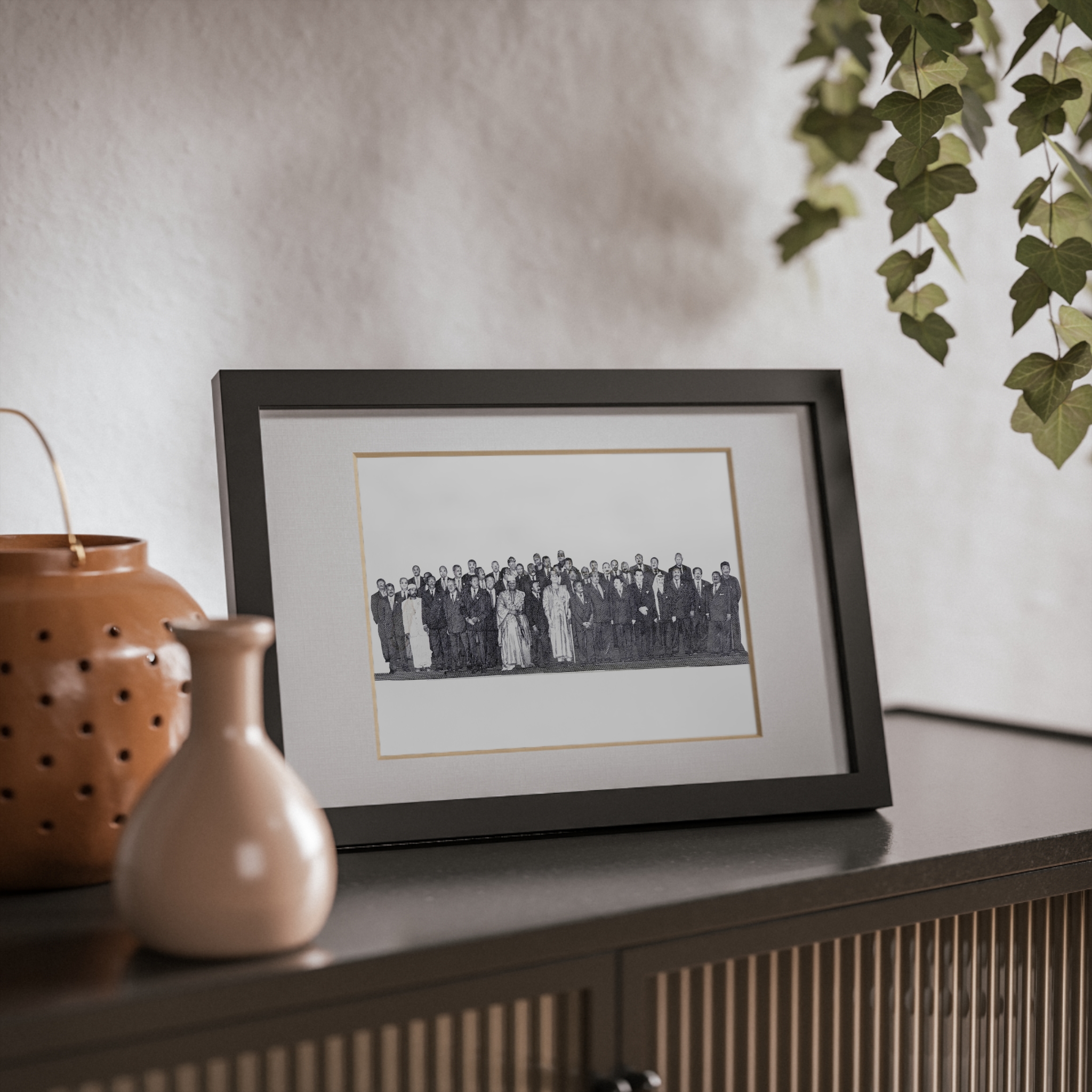 African Union Cutout (B&W) | Framed Posters, Black - Imagen 8