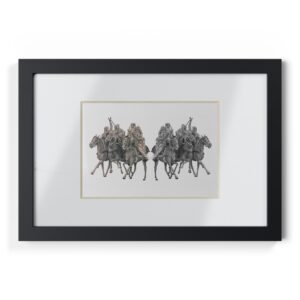 Copy of Knights Cutout (B&W) | Framed Posters, Black