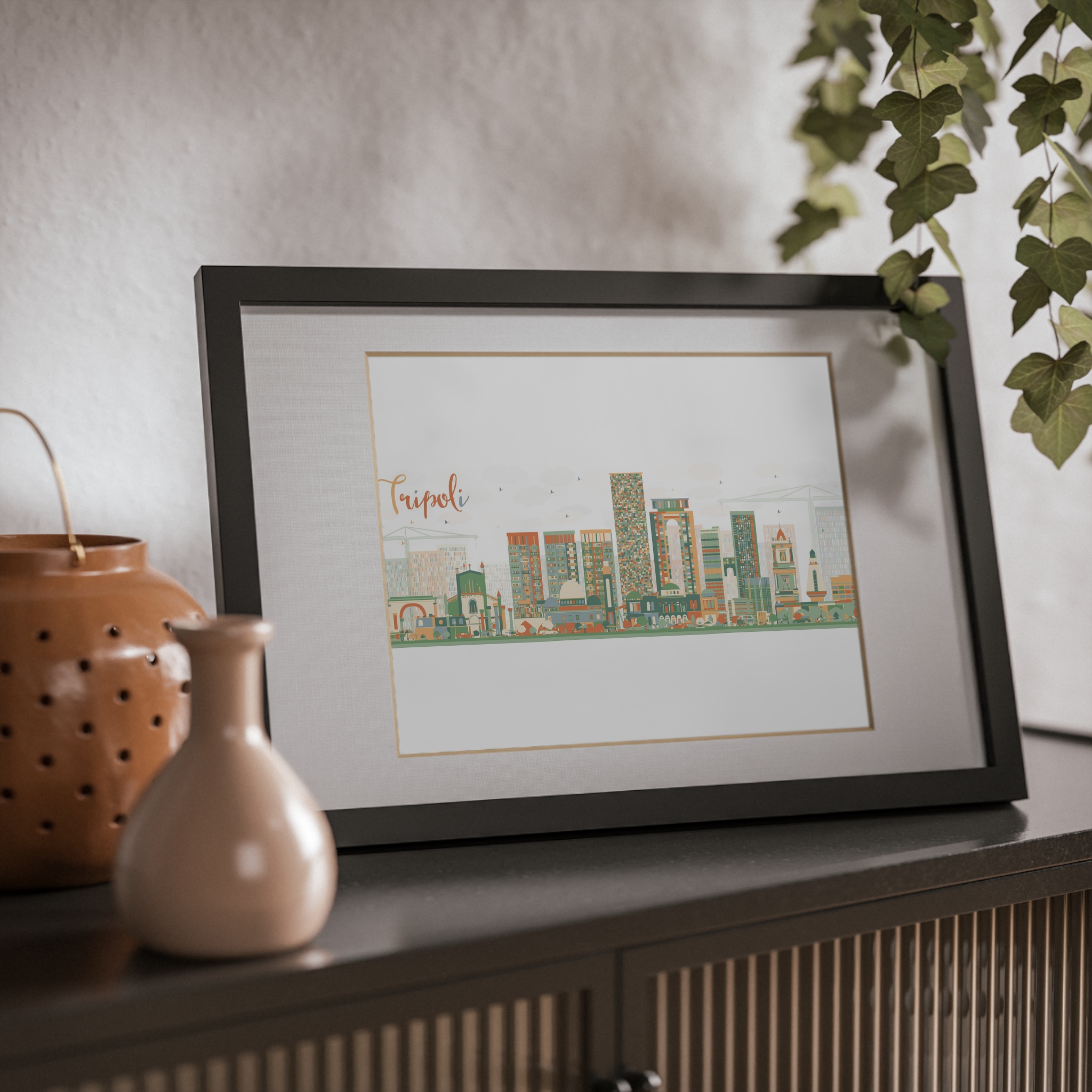 Tripoli Skyline | Framed Posters, Black - Imagen 12
