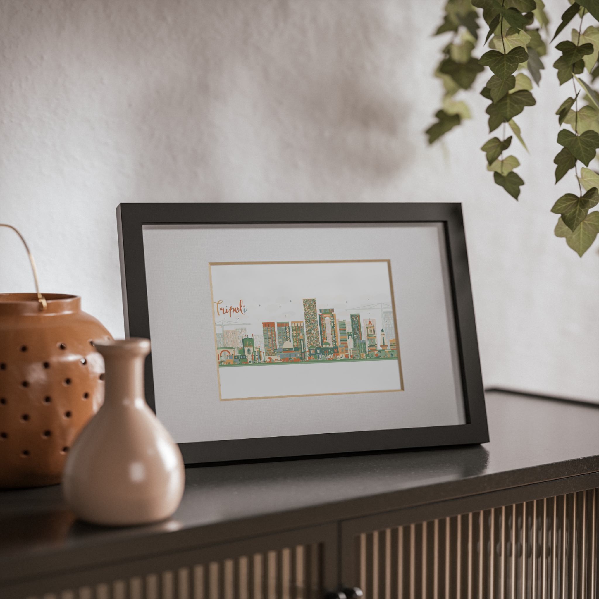 Tripoli Skyline | Framed Posters, Black - Imagen 4