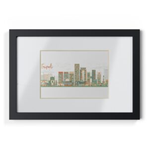 Tripoli Skyline | Framed Posters, Black