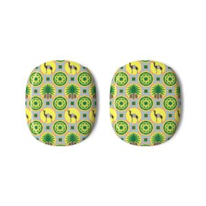 Classic Tent Pattern AirPod Max Case — Green Palm & Geometric Print