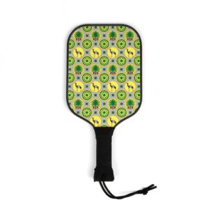 Classic Tent Pickleball Paddle Set — Tropical Green Pattern Pickleball Kit (2 Paddles + 2 Balls)