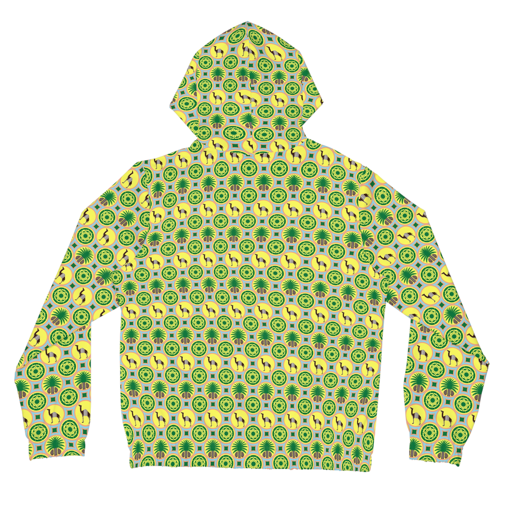 Classic Tent Green Pattern Full-Zip Hoodie — All-Over Print Women's Jacket - 画像 (6)